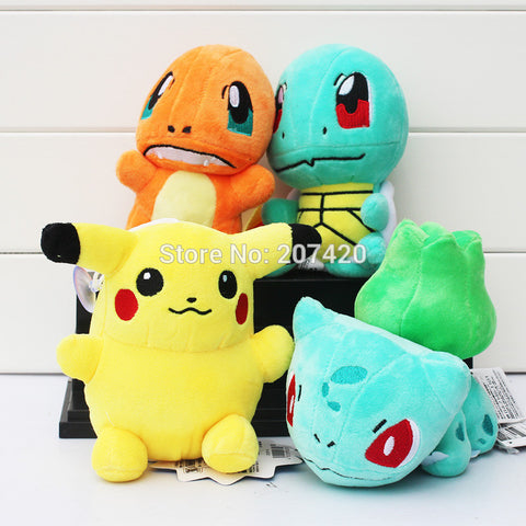 Pikachu Bulbasaur Squirtle Charmander Soft Stuffed