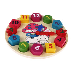 12 Number Colorful Puzzle Digital Geometry Clock