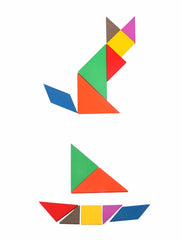 Tangram Wooden Jigsaw Puzzle Toys For Kids