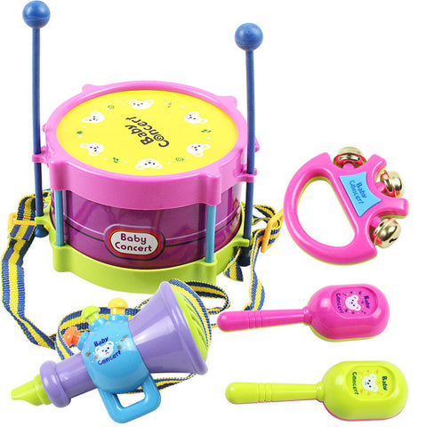 5 pcs/Set Hand Drum Beat Rattles Educational Kids Toys