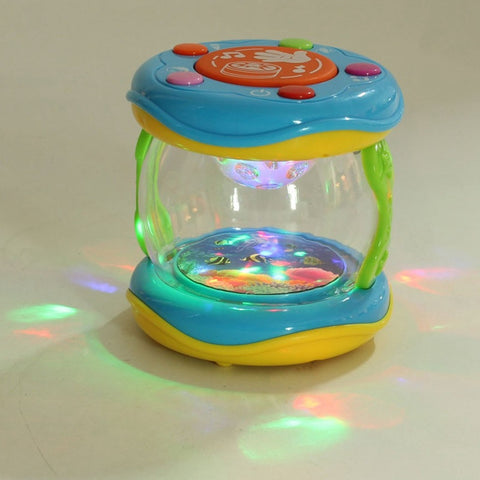 Hand Drum LED Music Educational Baby Rattles