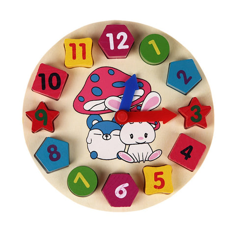 12 Number Colorful Puzzle Digital Geometry Clock