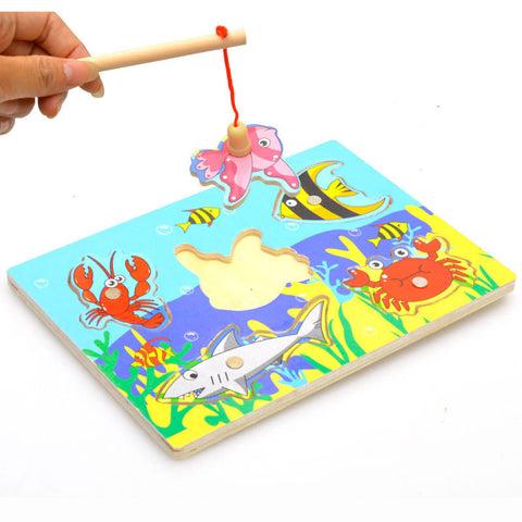 Magnetic Fishing Game & Jigsaw Puzzle Board