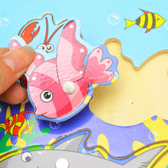 Magnetic Fishing Game & Jigsaw Puzzle Board